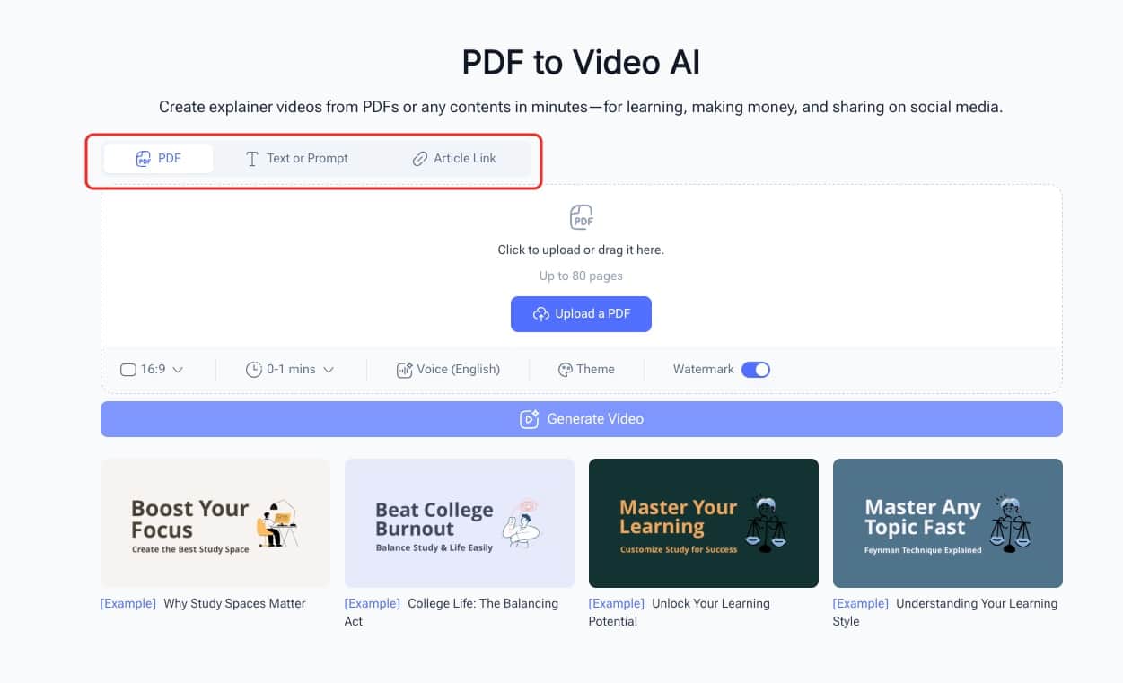 PDF to Video