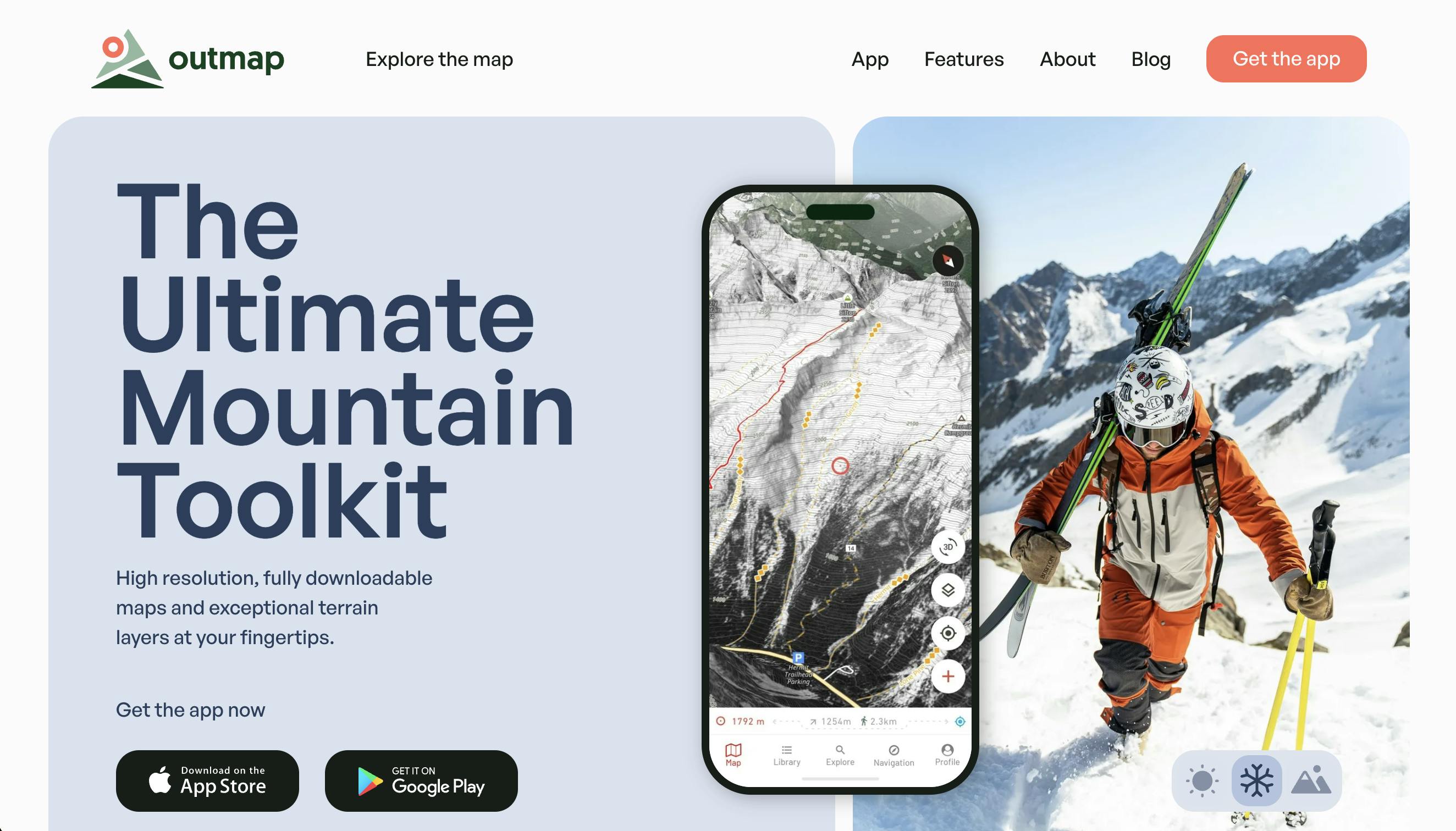 Outmap homepage