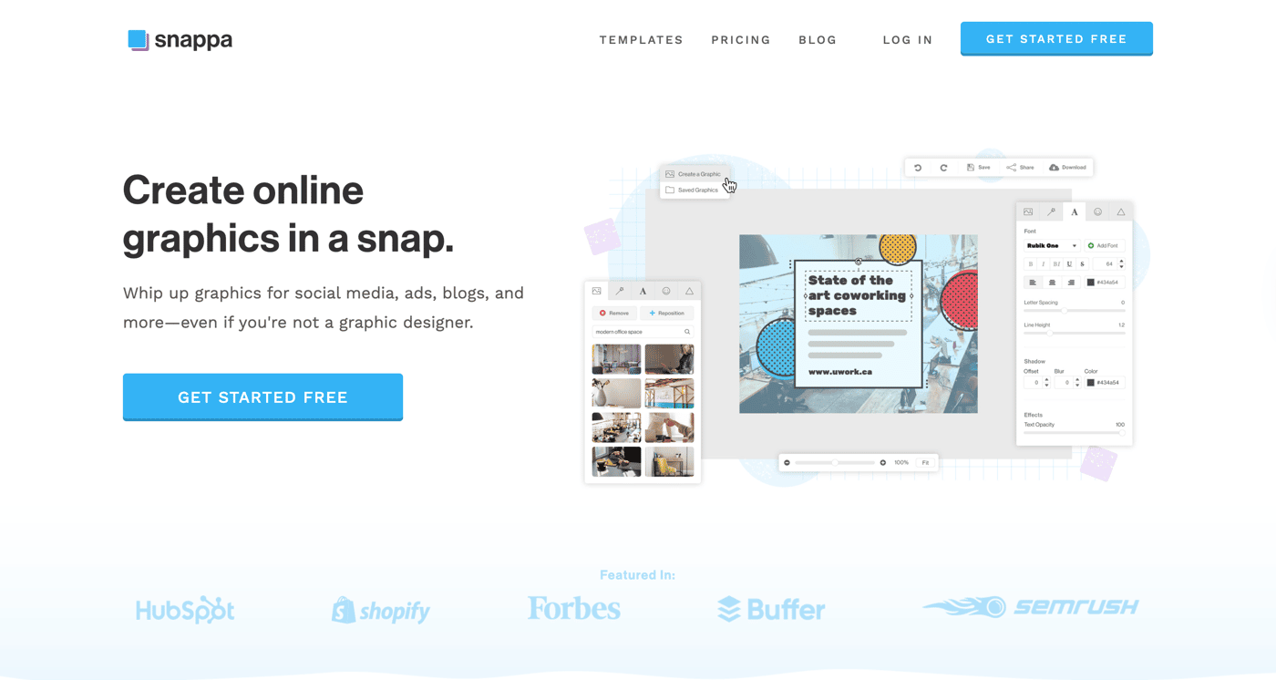 Snappa homepage