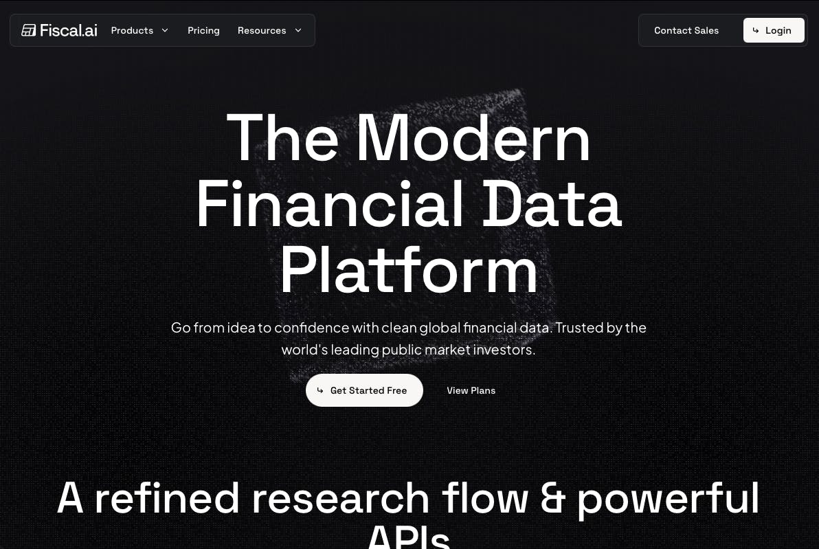 Fiscal.ai homepage