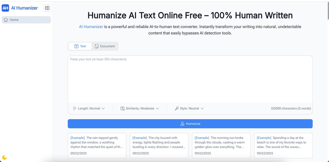 AI Humanizer: Humanize AI Text Online Free – 100% Human Written