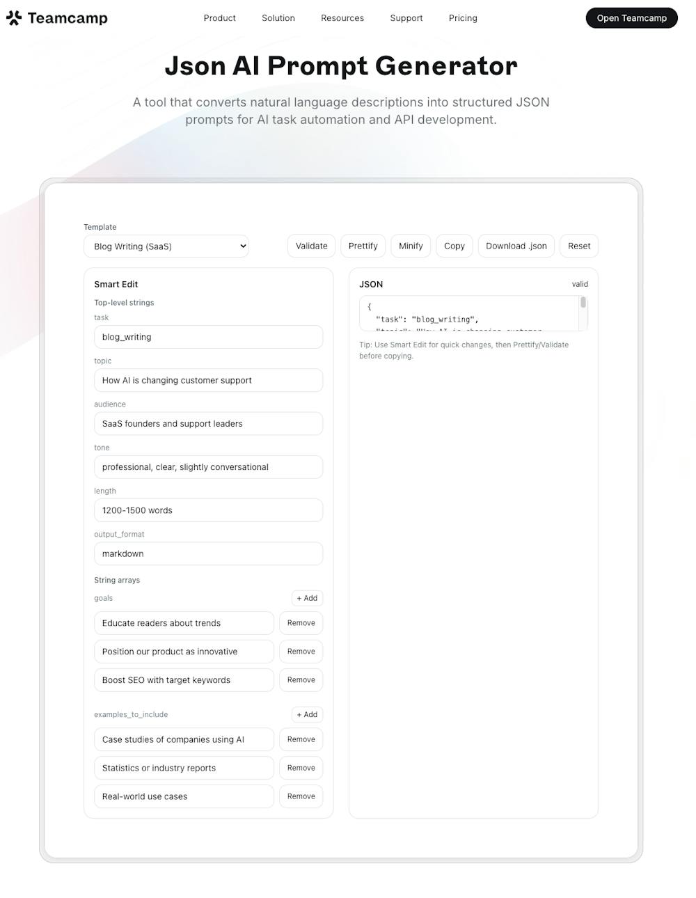 Json Prompt Image How We Built a Free JSON AI Prompt Generator to Scale Agency Workflows ...