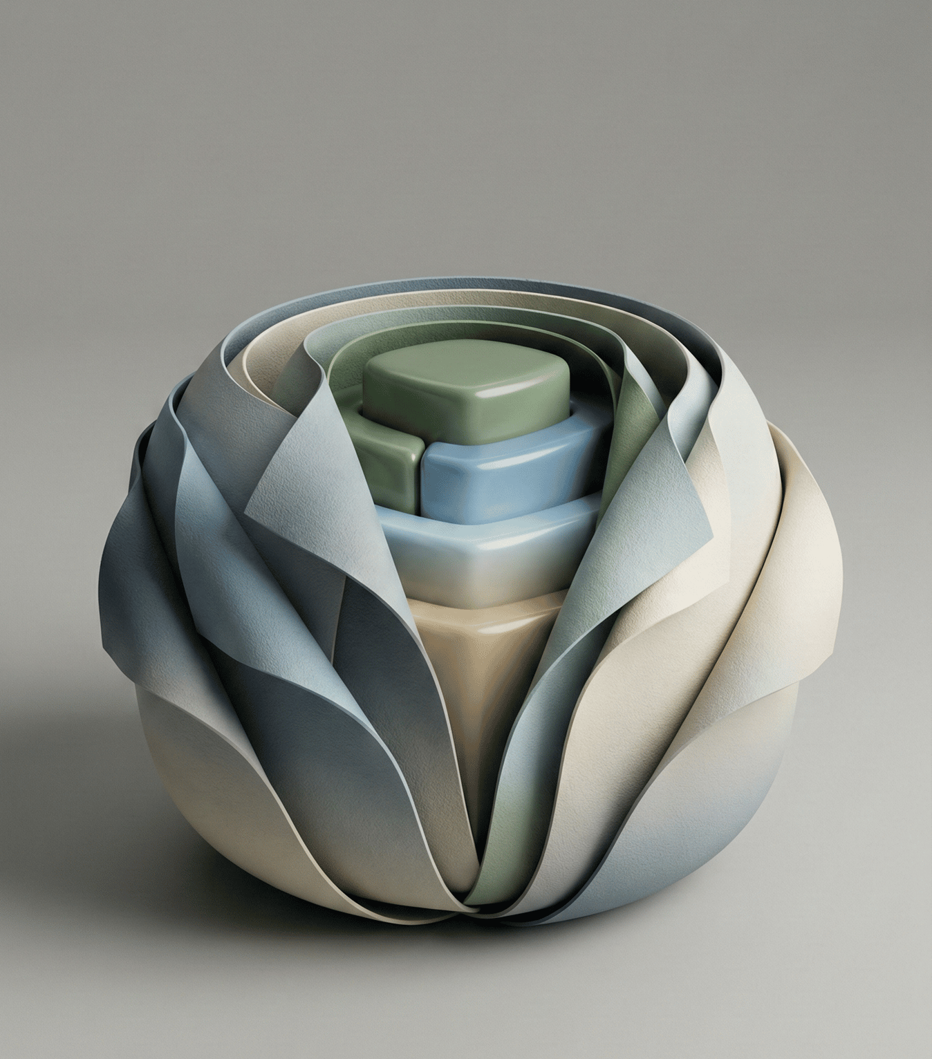 visual layers peeled away clean core system