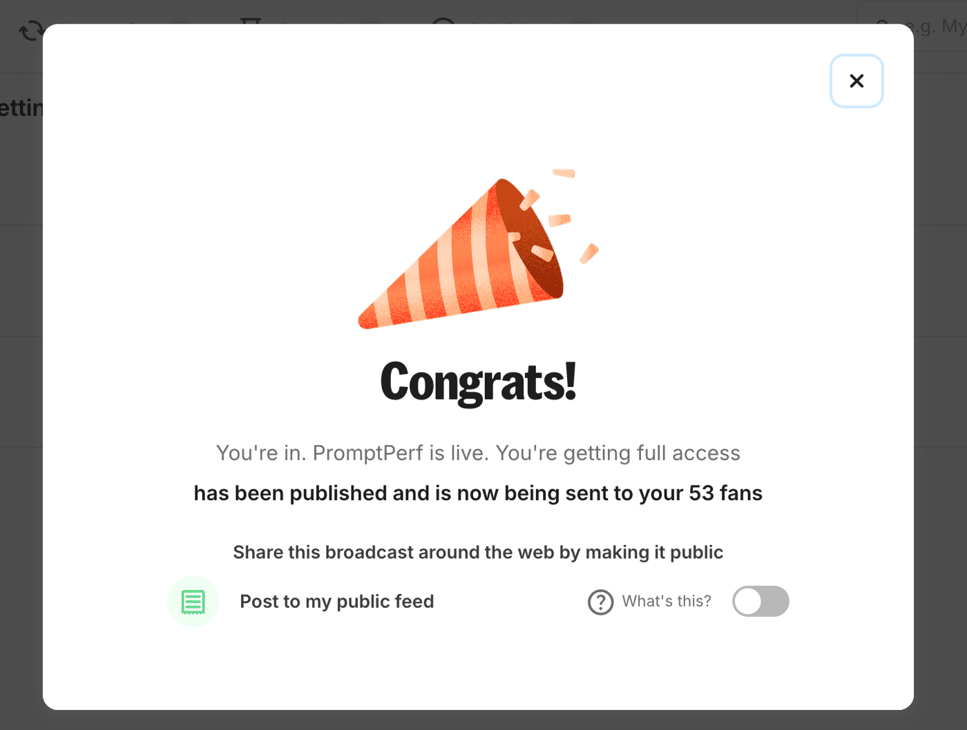 newsletter to early users