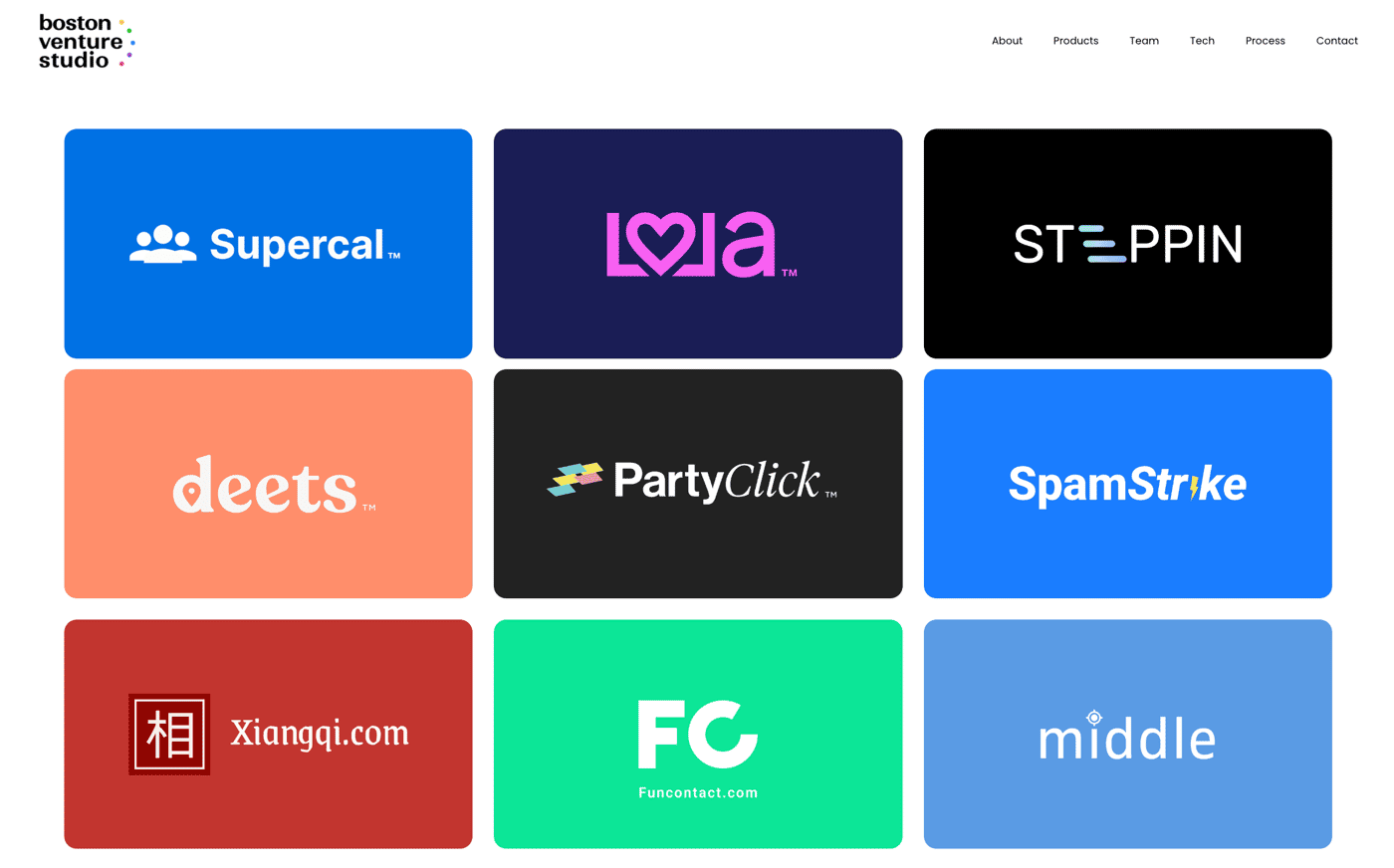 Boston Venture Studio homepage