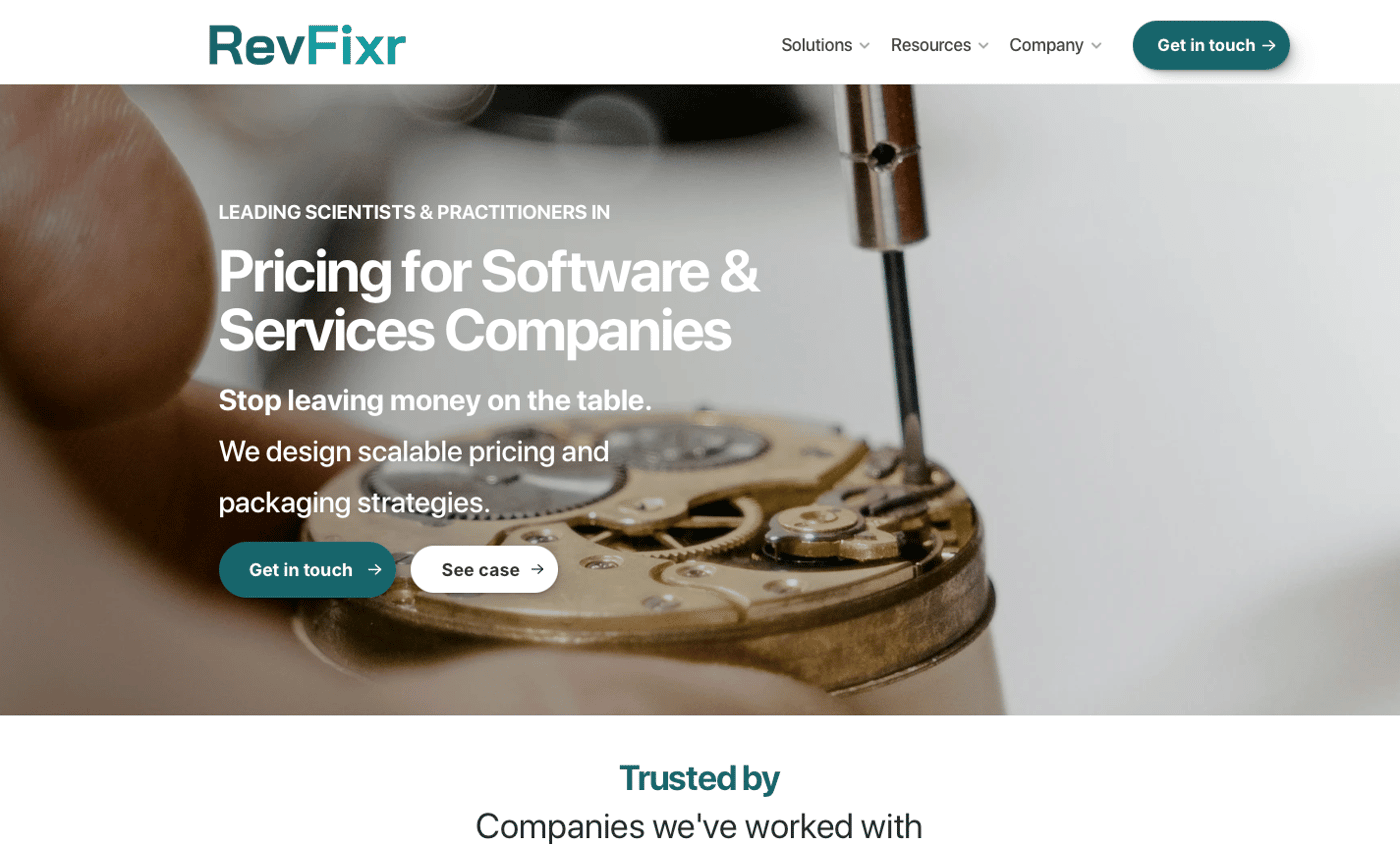 RevFixr homepage