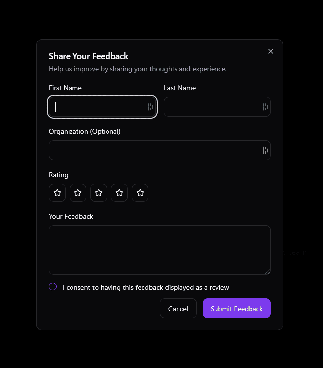 Easy to give feedback