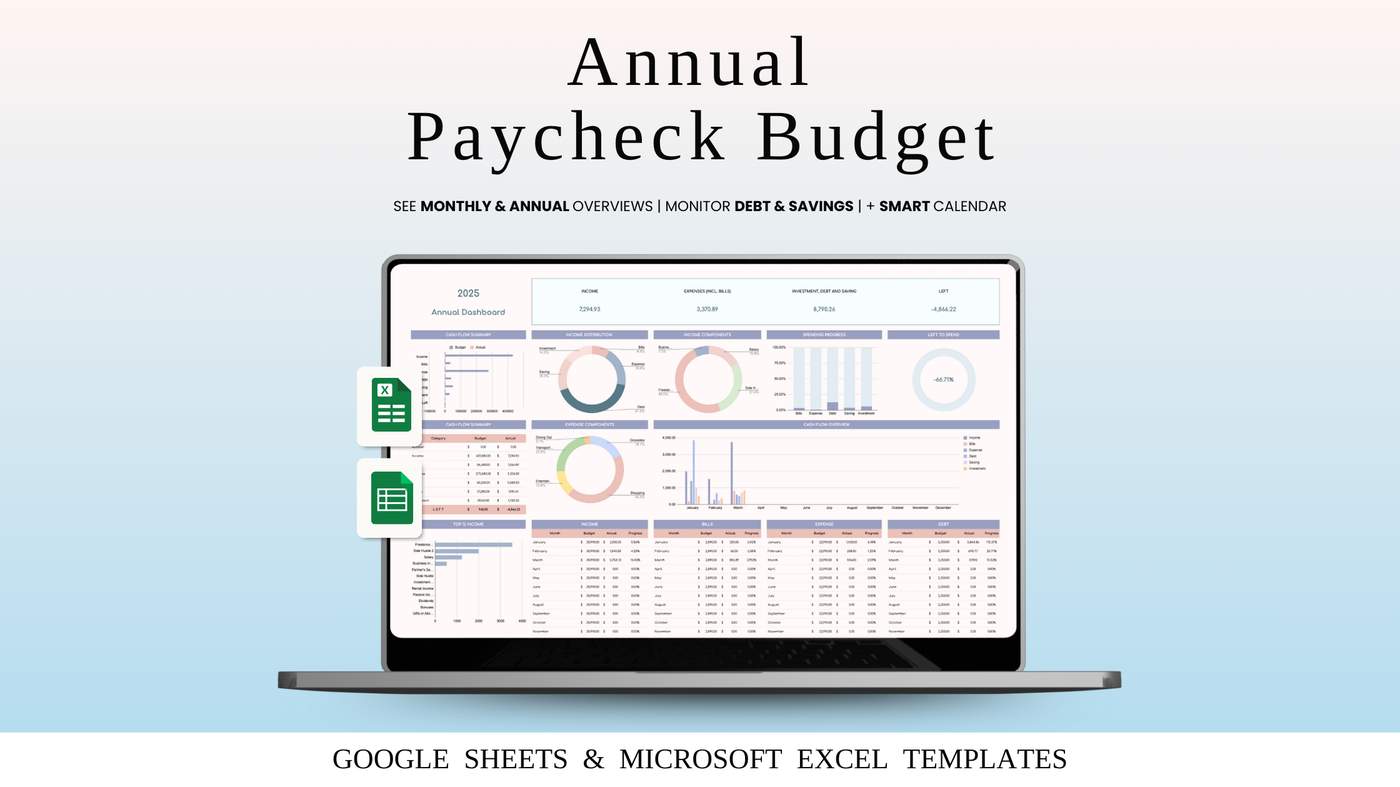 2026 Budget by Paycheck Excel