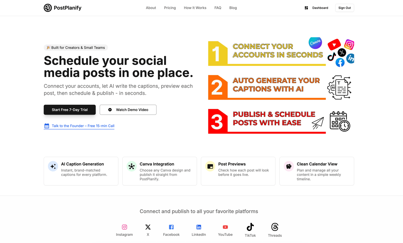 postplanify social media scheduler