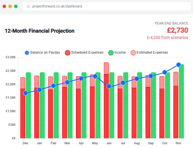 12 Month financial projection