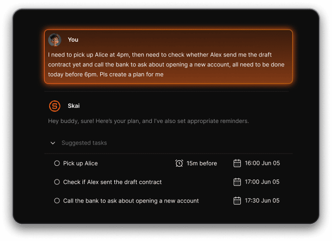 Turn ramble to tasks