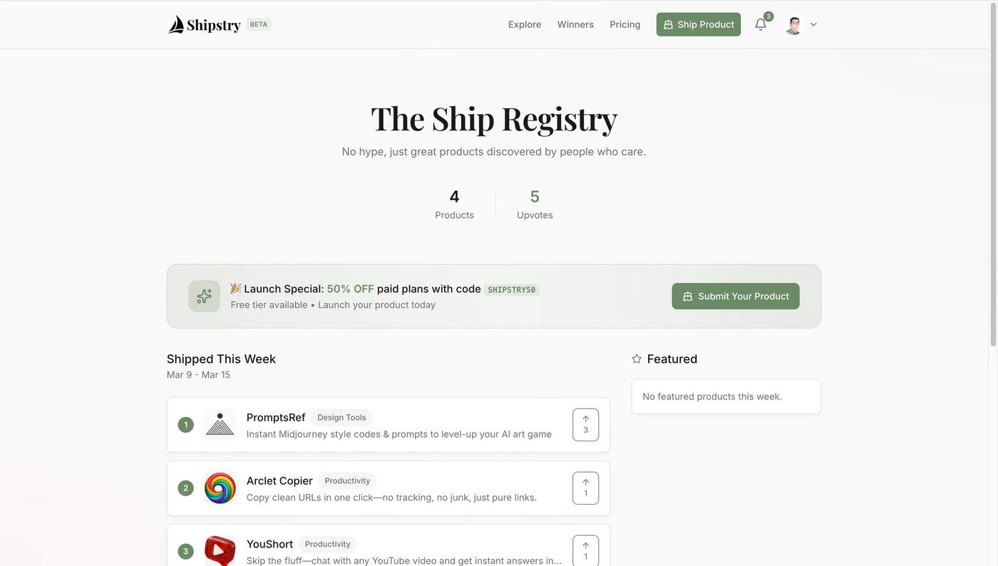 Shipstry Landing Page