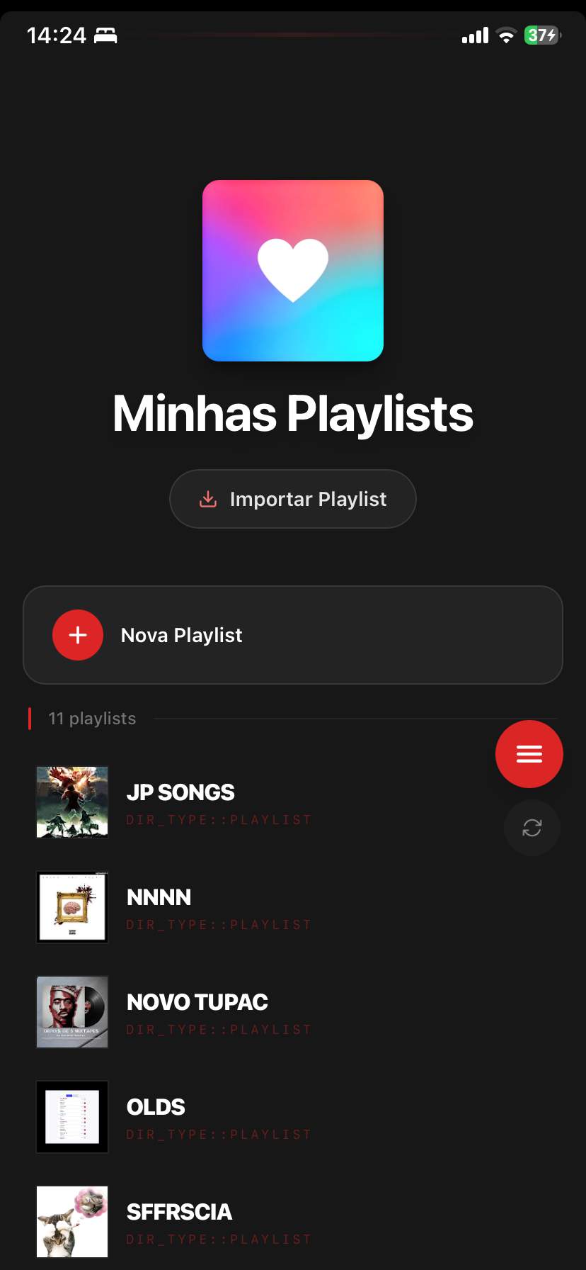 User playlists page