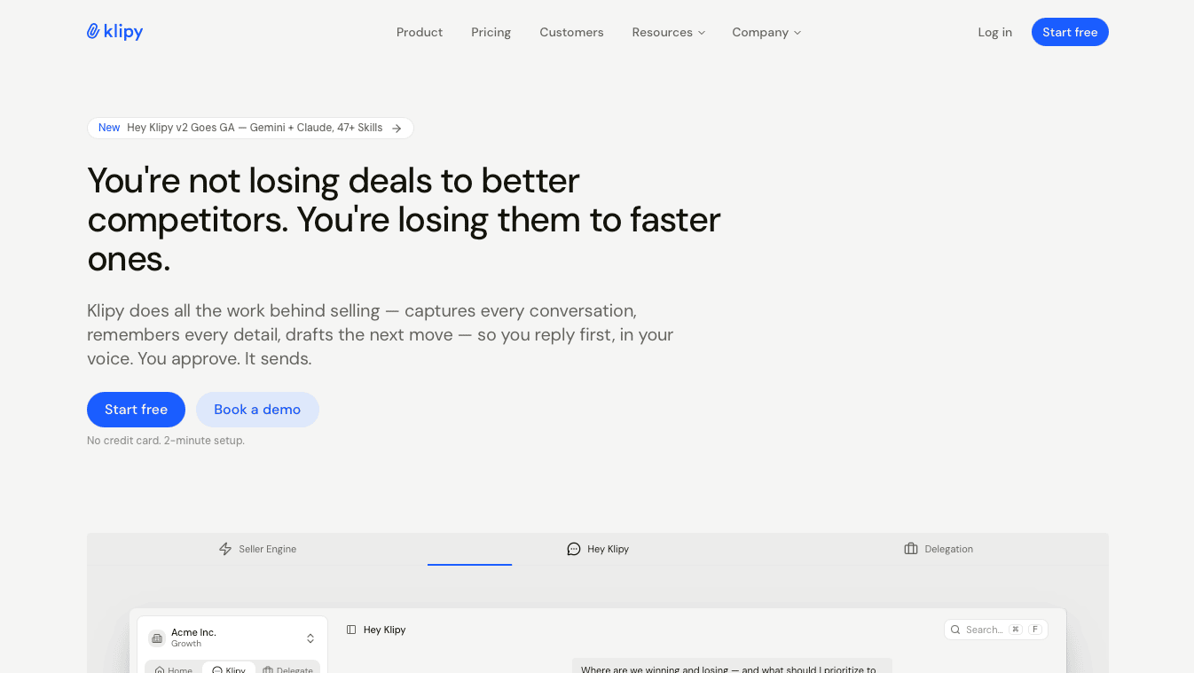 Klipy homepage