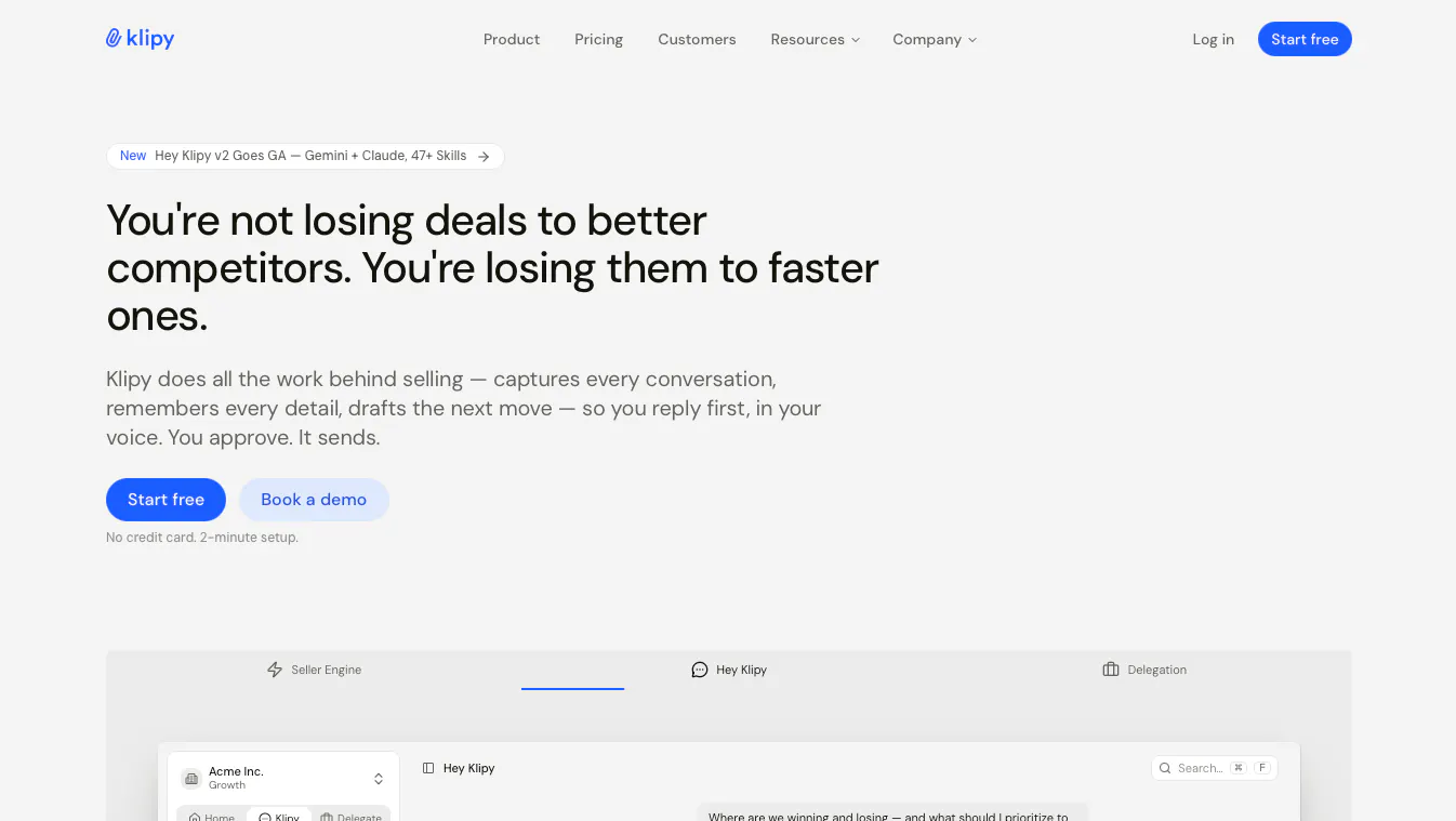 Klipy homepage