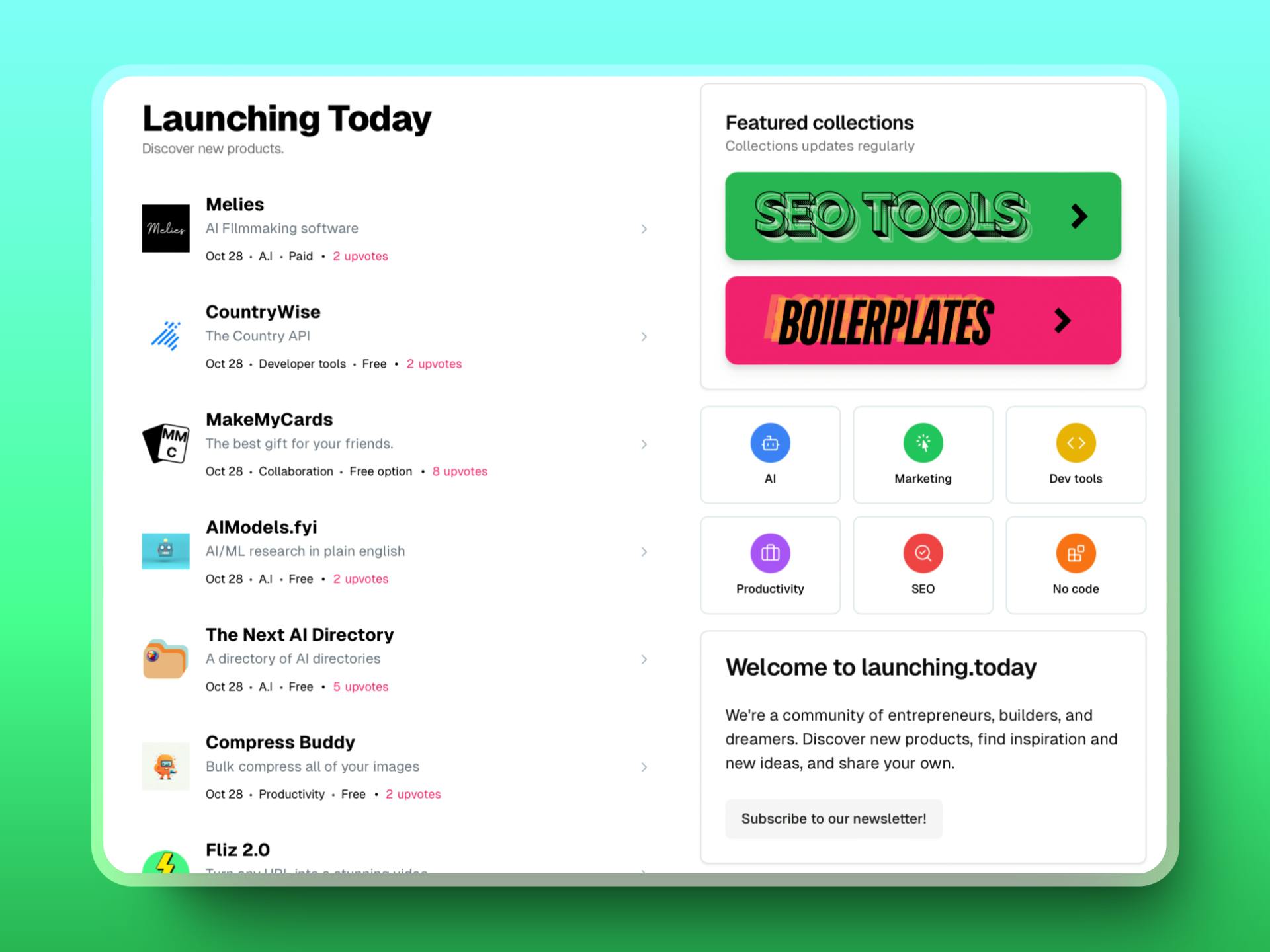 Launching today website image