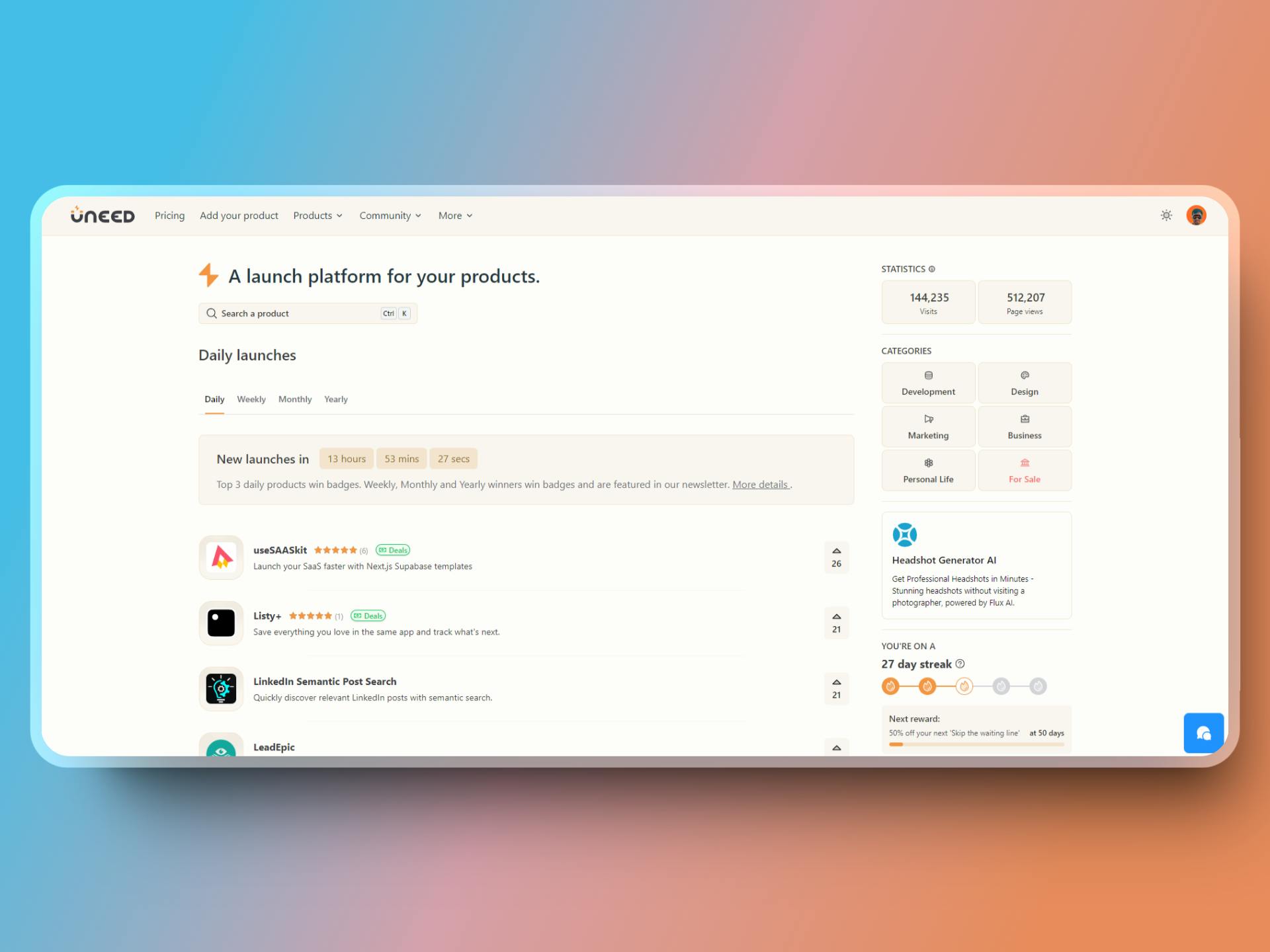 Uneed Best Website Image