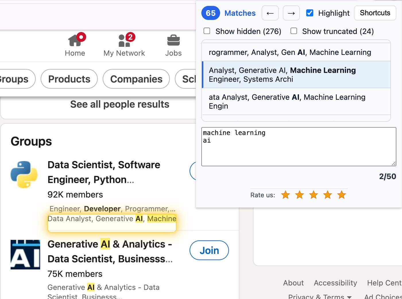Highlighter Extension UI