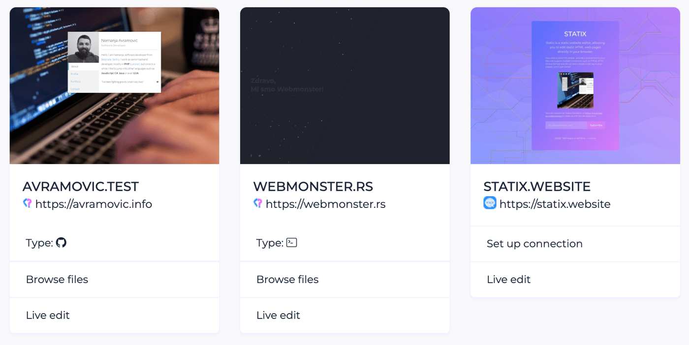 Website management