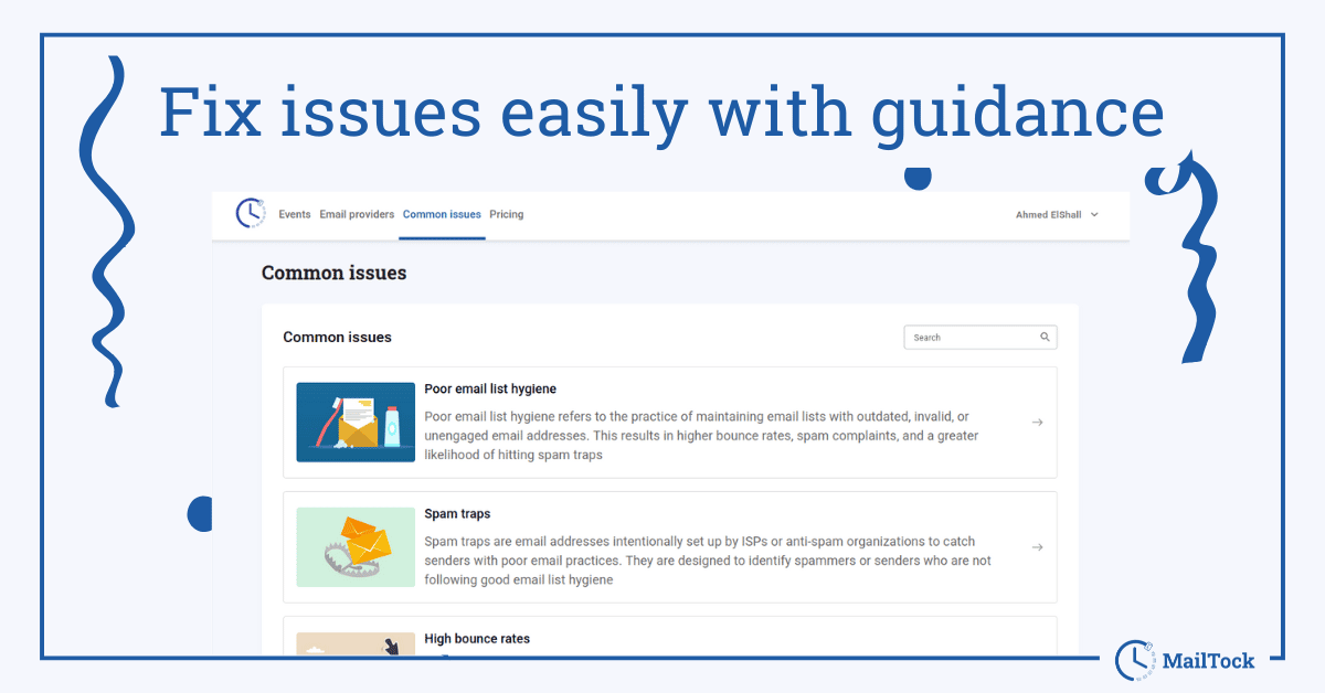 The fifth step to work on Mailtock, fix issues easily with guidance