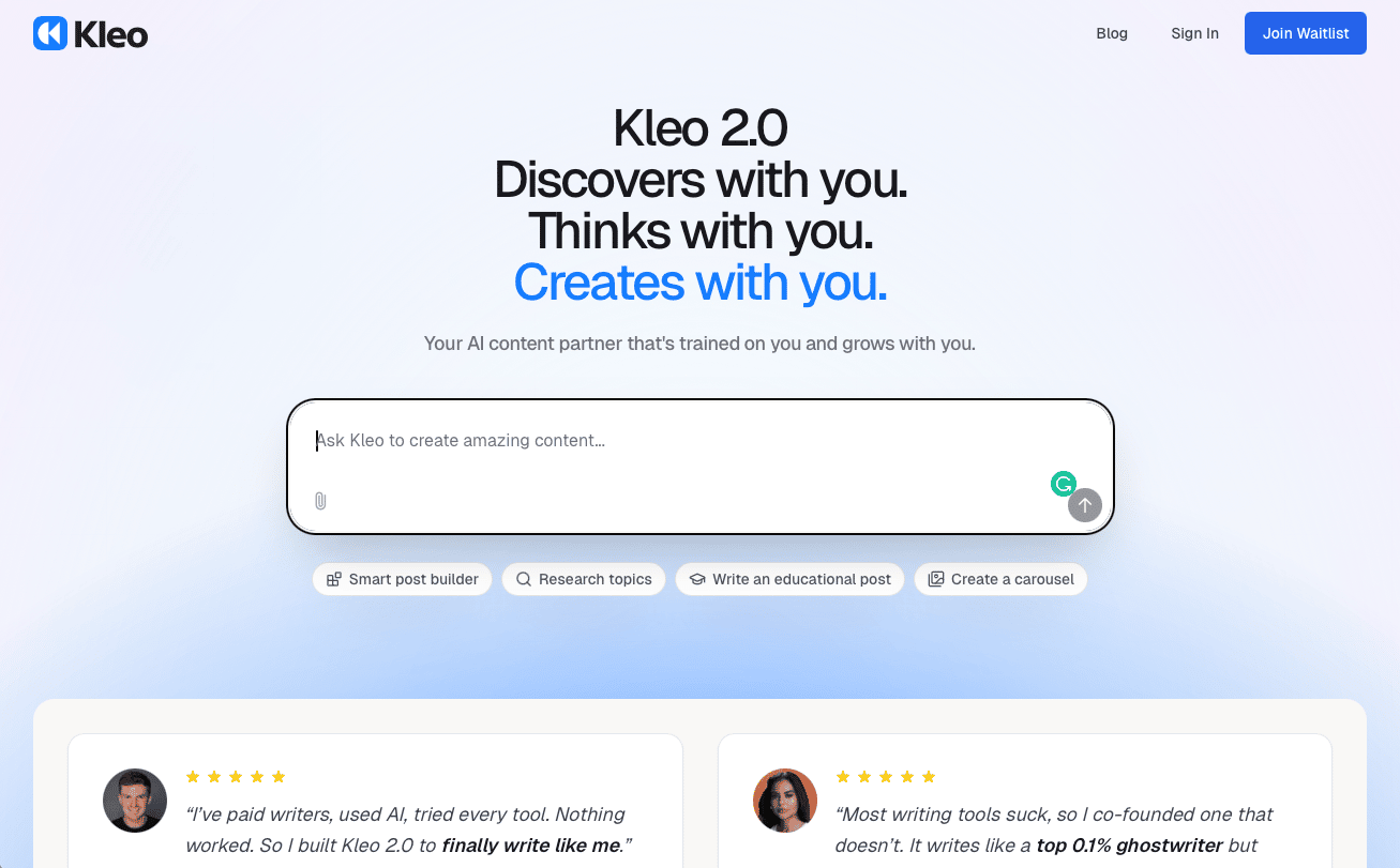 Kleo homepage