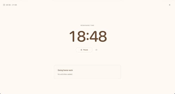 calendar event focus timer