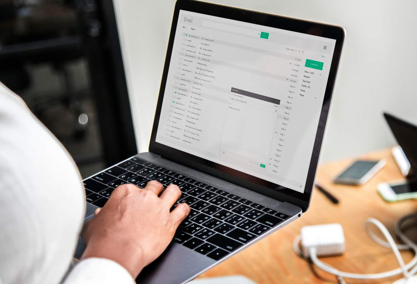 A person using laptop on OptiFlow