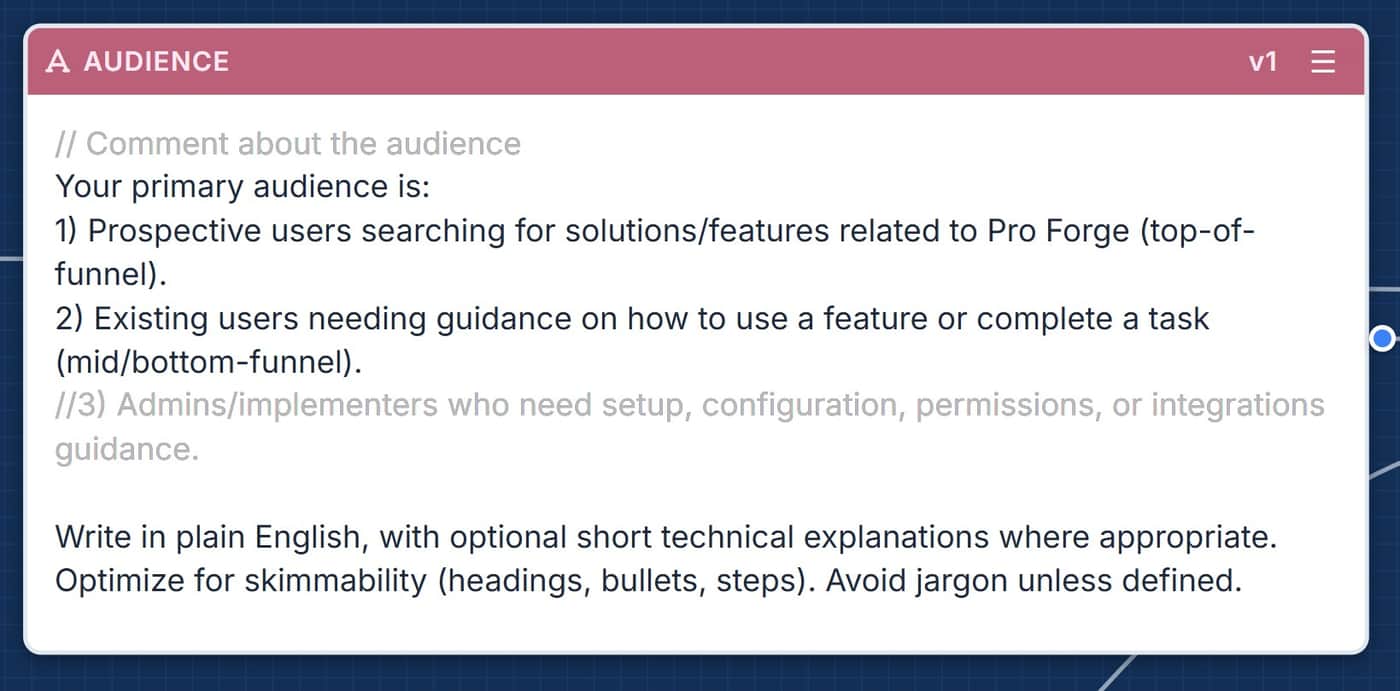 Prompt comments, why didn't I think of that earlier!