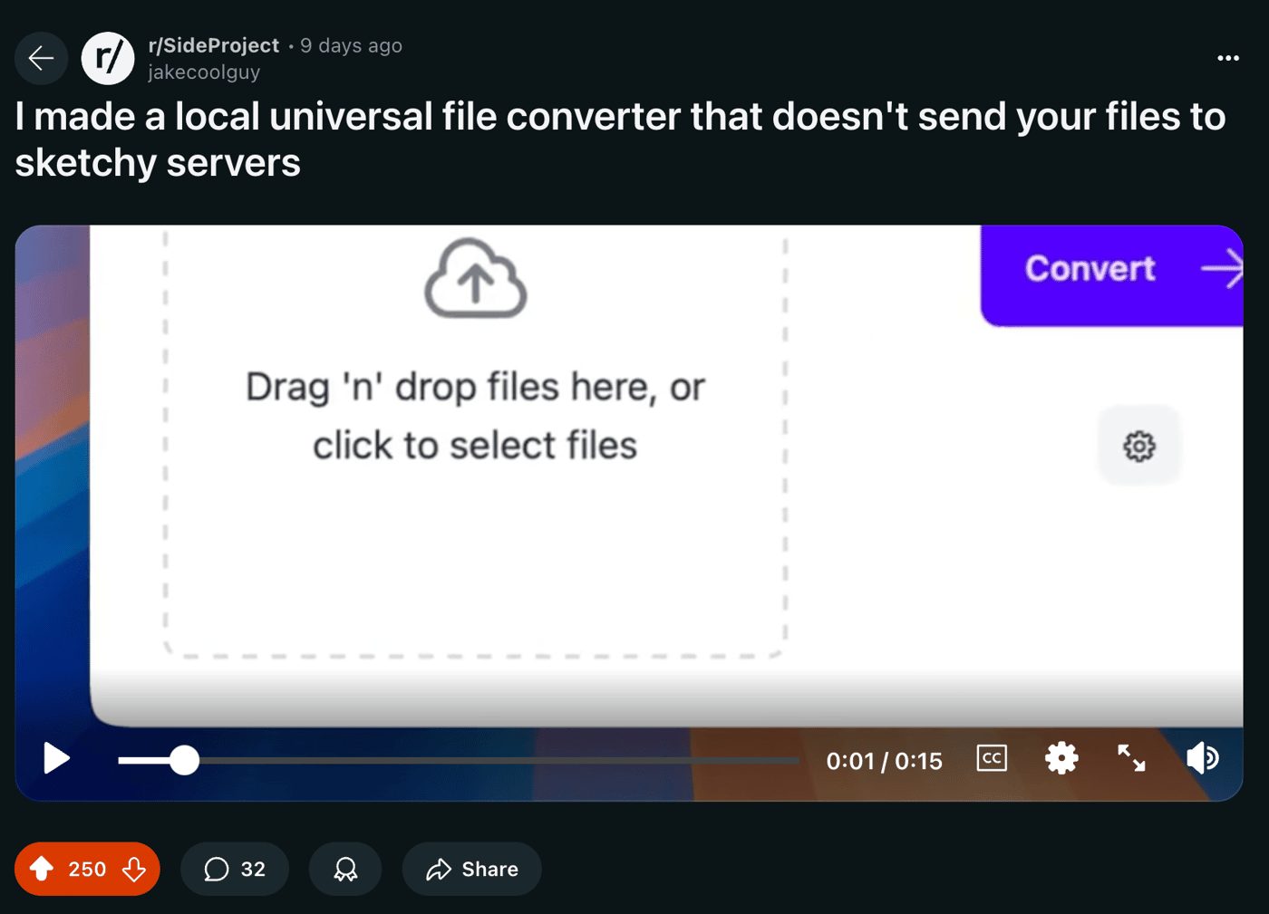 Reddit post screenshot