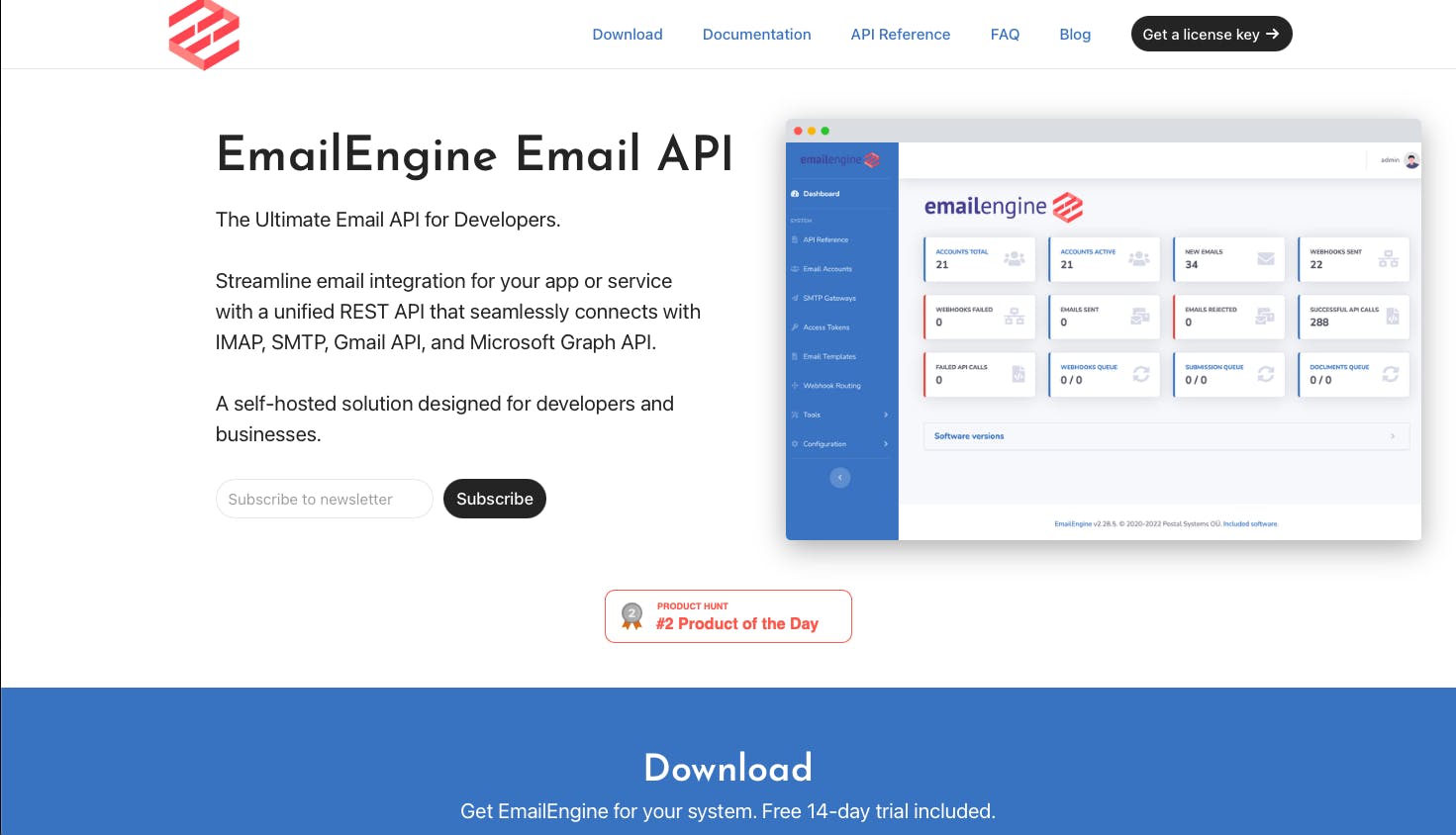 EmailEngine homepage