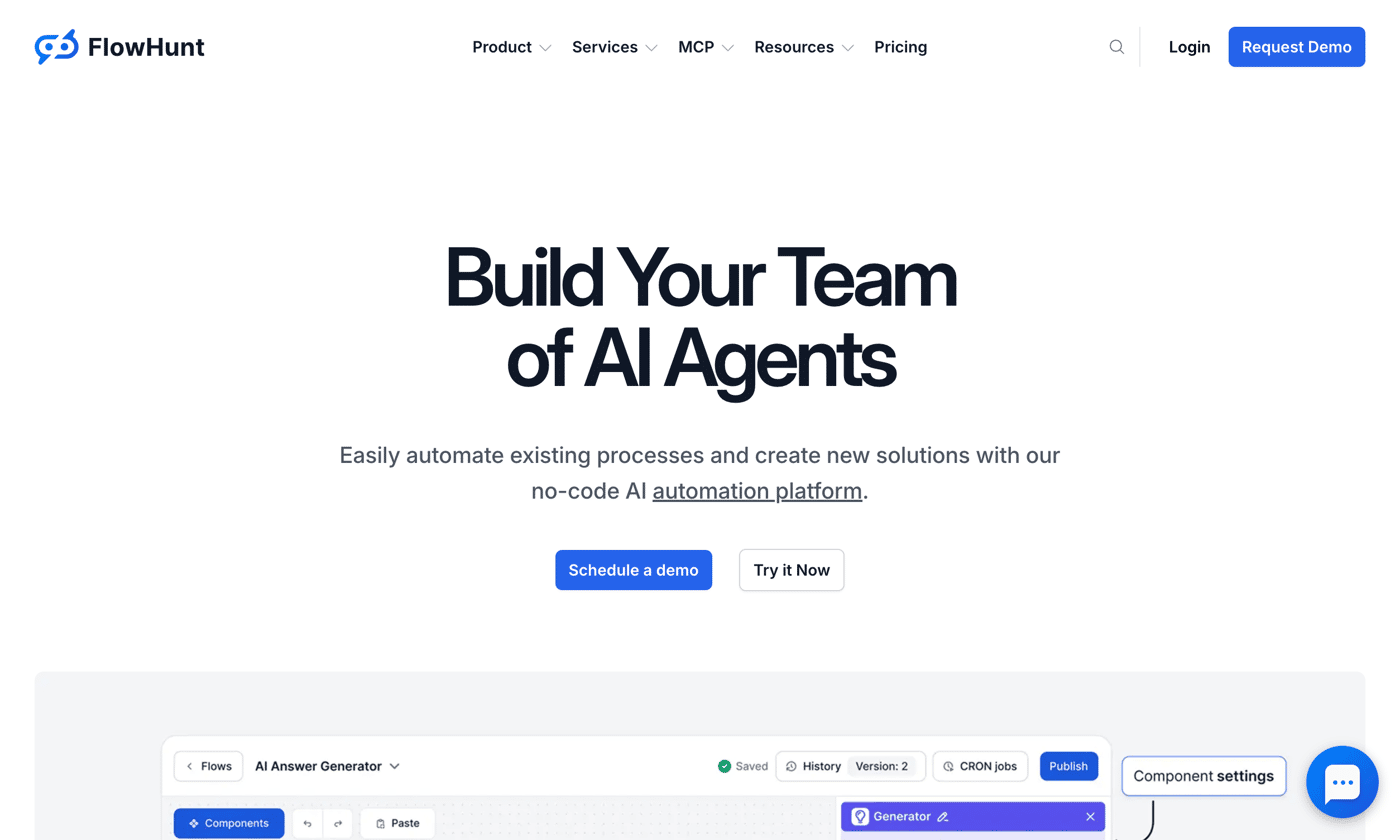FlowHunt homepage