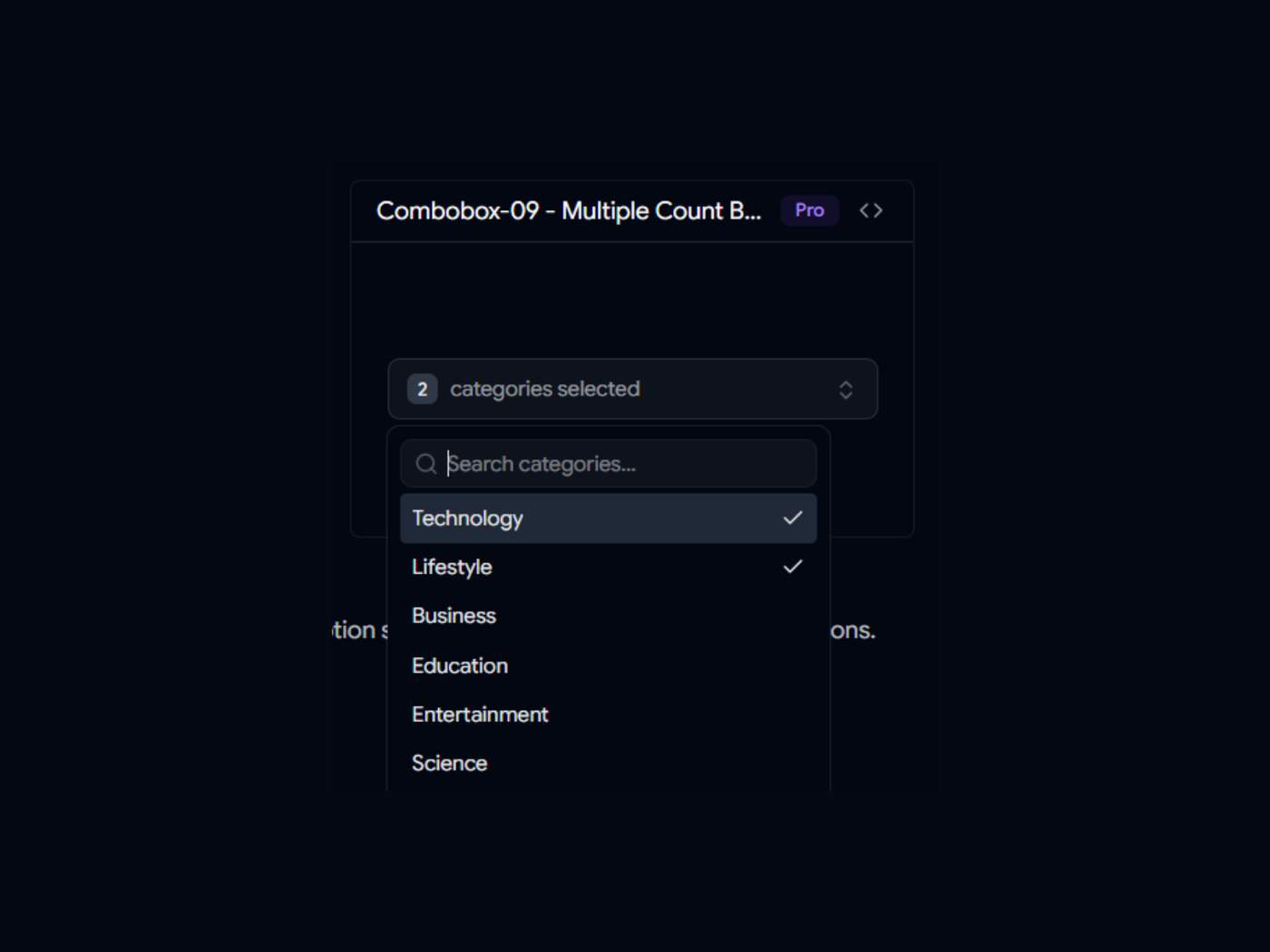 Multiple Count Badge Shadcn Combobox