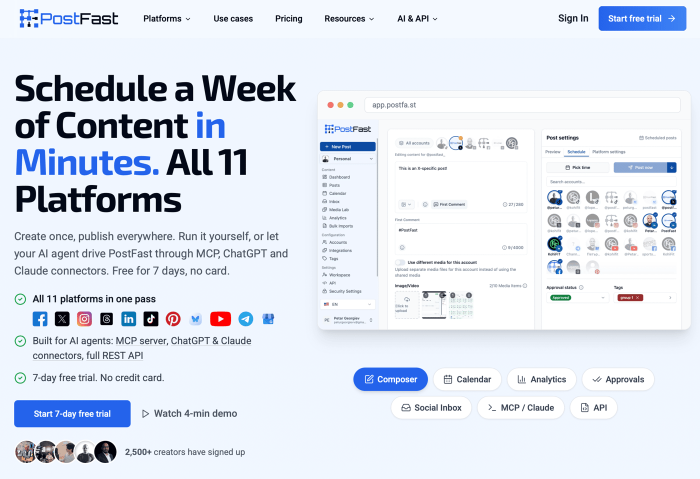 PostFast homepage