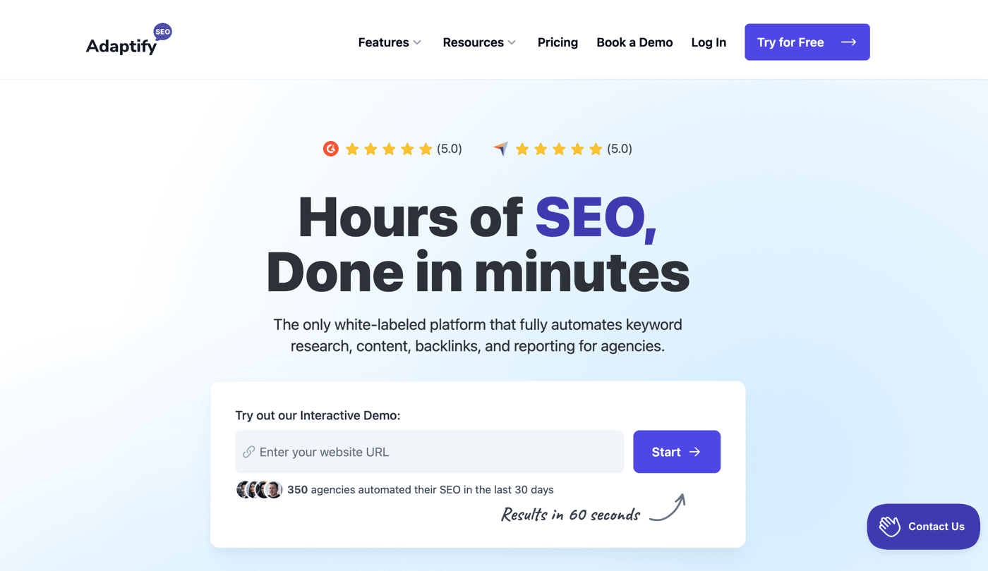 Adaptify homepage