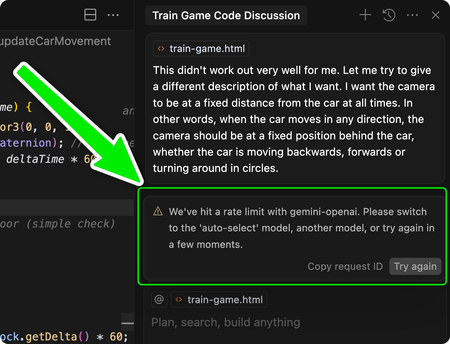 Gemini 2.5 rate limit on Cursor.