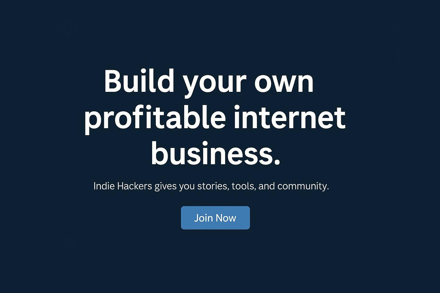 A hero section for a landing page